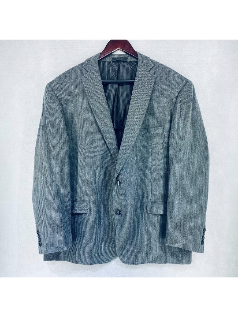 Calvin Klein Blazer Mens 46R Gray Stretch Sport Coat Jacket Modern Preppy